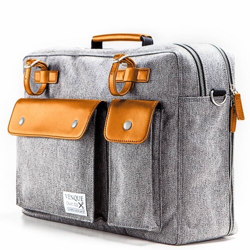 Venque Venque Milano Laptoptas Grijs Venque Venque Milano Laptoptas Grijs