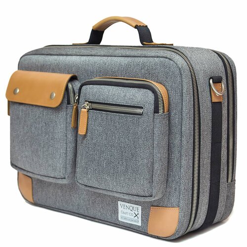 Venque Venque Briefpack XL Laptoptas Grijs