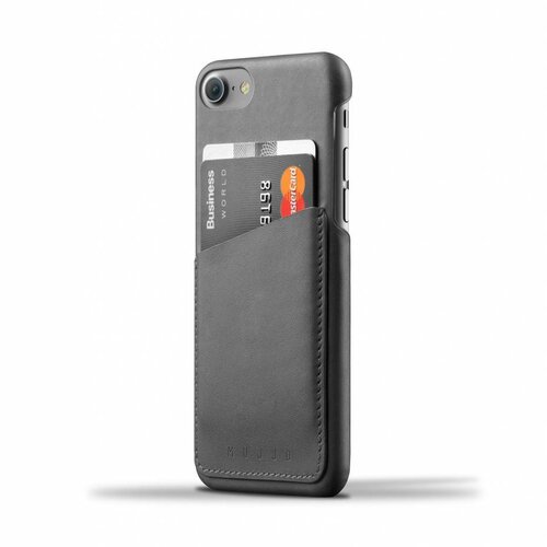 Mujjo Mujjo Wallet Leren Hoesje voor iPhone 7 Grijs