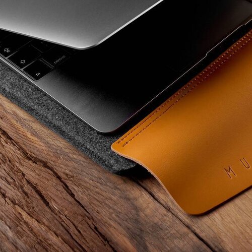 Mujjo Mujjo 12" MacBook Sleeve Bruin
