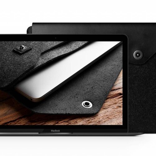 Mujjo Mujjo 12" MacBook Sleeve Zwart Mujjo Mujjo 12" MacBook Sleeve Zwart