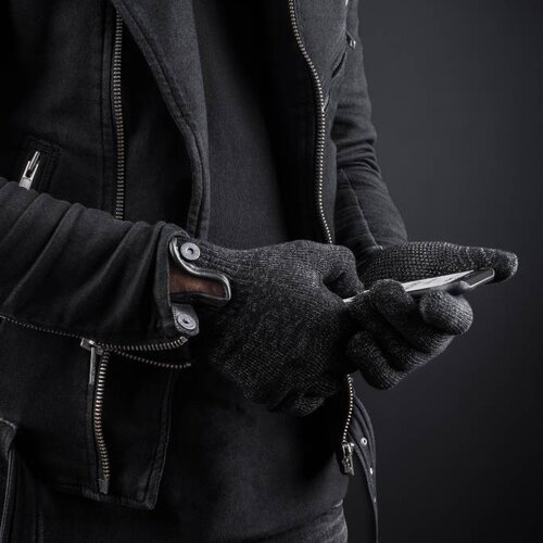 Mujjo Mujjo Single-Layered Touchscreen Handschoenen Zwart