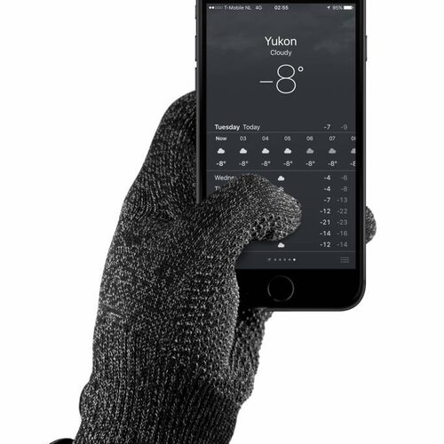 Mujjo Mujjo Double-Layered Touchscreen Handschoenen Zwart