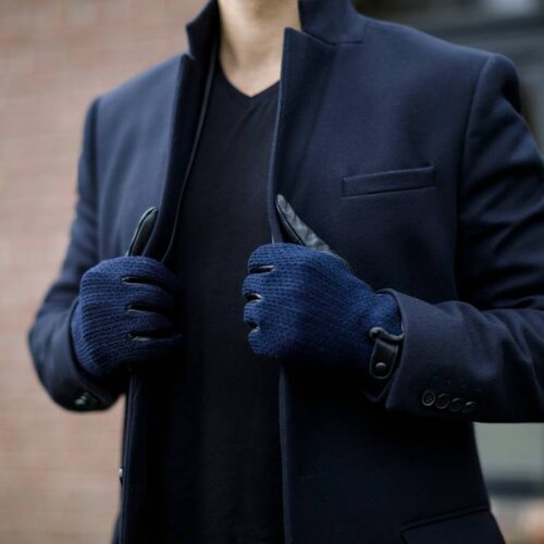 Napo Gloves napoWOOL Touchscreen Handschoenen Blauw