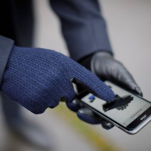 Napo Gloves napoWOOL Touchscreen Handschoenen Blauw