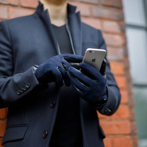 Napo Gloves napoWOOL Touchscreen Handschoenen Blauw