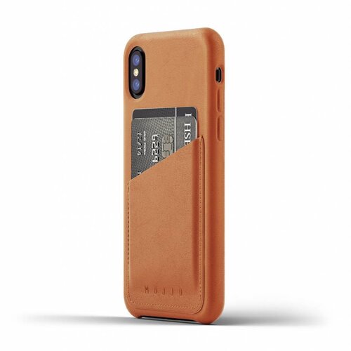 Mujjo Mujjo Wallet Leren Hoesje voor iPhone X Bruin