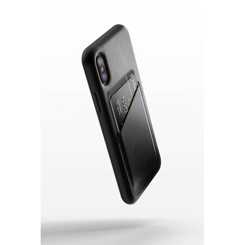 Mujjo Mujjo Wallet Leren Hoesje voor iPhone X Zwart Mujjo Mujjo Wallet Leren Hoesje voor iPhone X Zwart