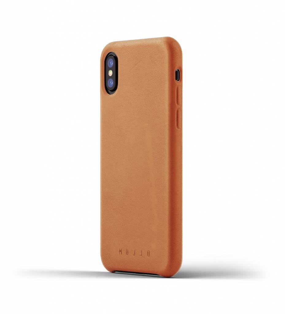 Mujjo Case Leren Hoesje voor iPhone X Bruin Mujjo Case Leren Hoesje voor iPhone X Bruin