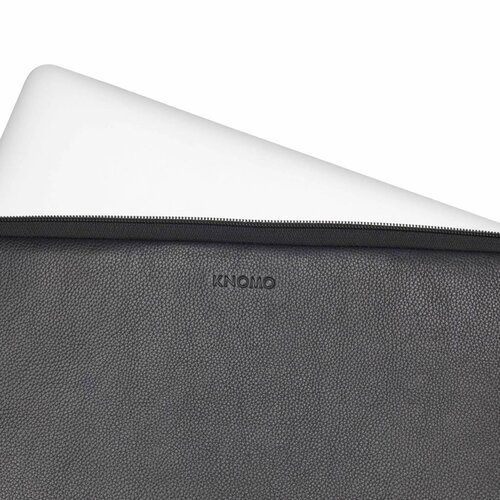 Knomo Knomo Leren Laptop Sleeve 15" Zwart