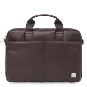 Knomo Knomo Stanford Leren Laptoptas Bruin