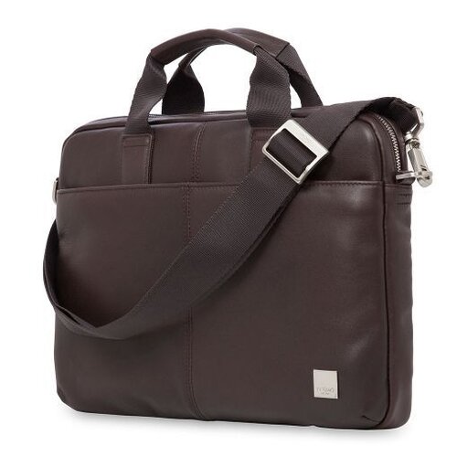 Knomo Knomo Stanford Leren Laptoptas Bruin