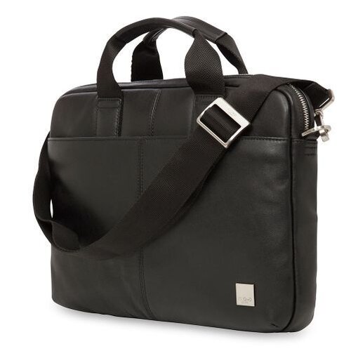 Knomo Knomo Stanford Leren Laptoptas Zwart