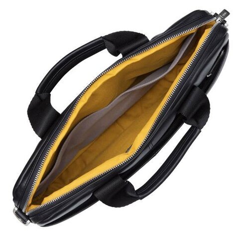 Knomo Knomo Stanford Leren Laptoptas Zwart