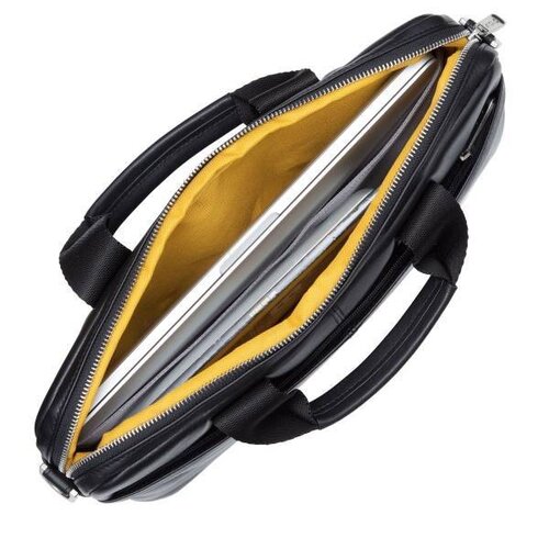 Knomo Knomo Stanford Leren Laptoptas Zwart