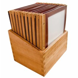 Speisekarten-Box „Holz"-Set