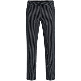 Herren-Hose "Five-Pocket" gestreift schwarz/ weiß Größe 44