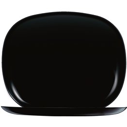 Hartglasgeschirr "Evolution" schwarz Platte flach rechteckig 28x23 cm  - NEU