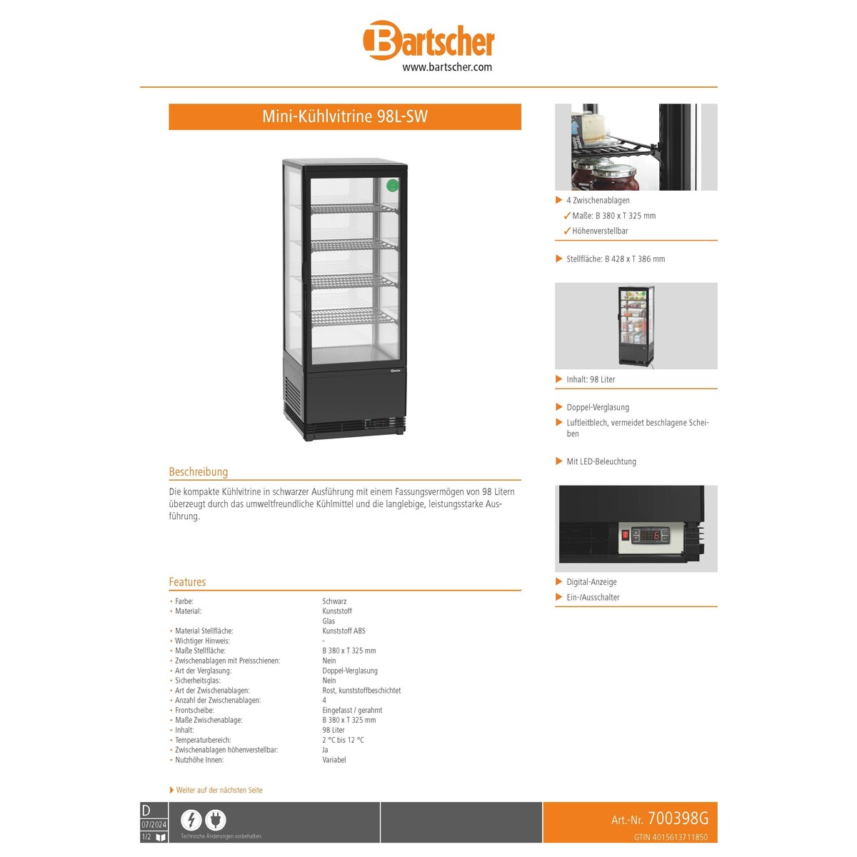 Mini Kühlvitrine
