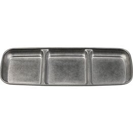 "Yoko" Schale 3 Felder, grau