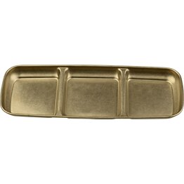 "Yoko" Schale 3 Felder, gold - NEU