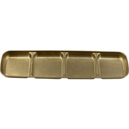 "Yoko" Schale 4 Felder, gold - NEU