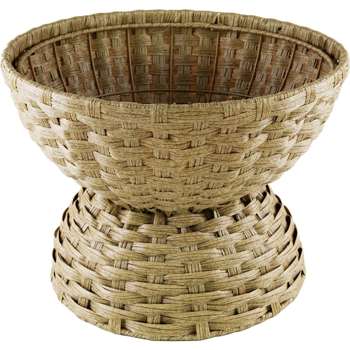 Korb rund, beige, Polyrattan