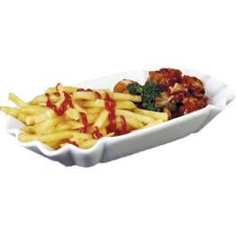 Pommesschale schwarz 24,5x13,2cm - NEU