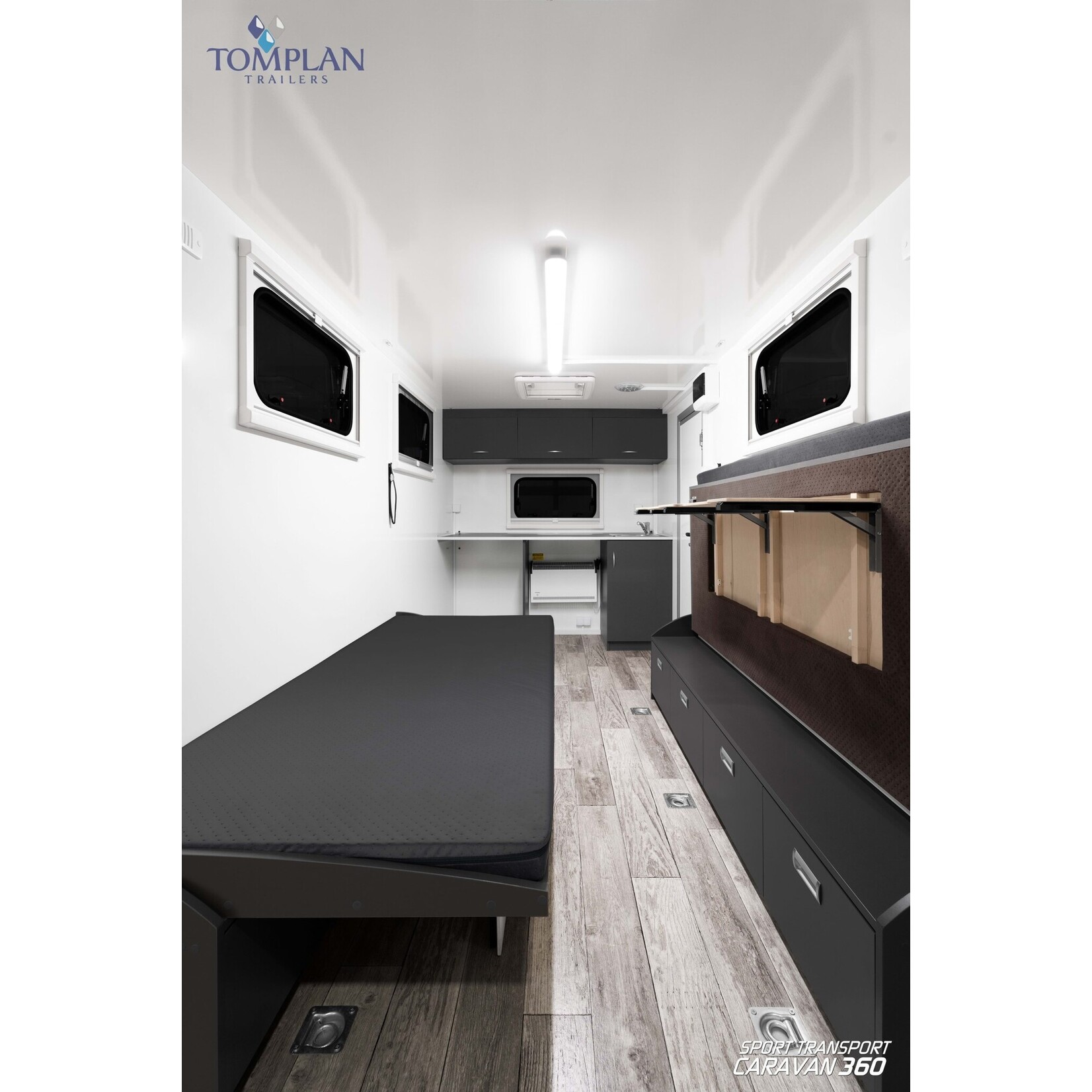 TOMPLAN Midi Sport Caravane TFS 360.01 SC Rampe arrière avec alu