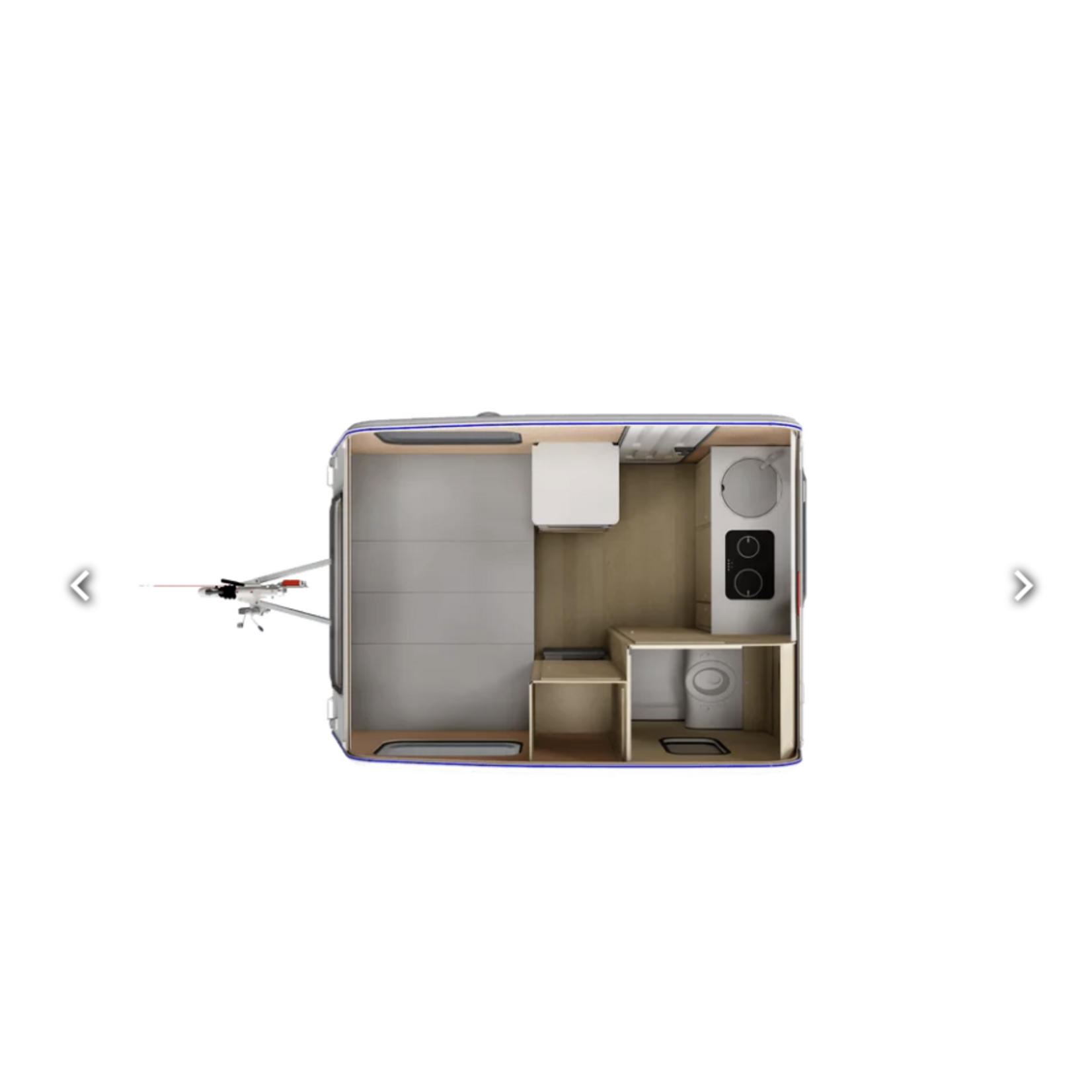 NIEWIADÒW Caravane compacte Niewiadów N126 NT en GFK avec douche et cuisine