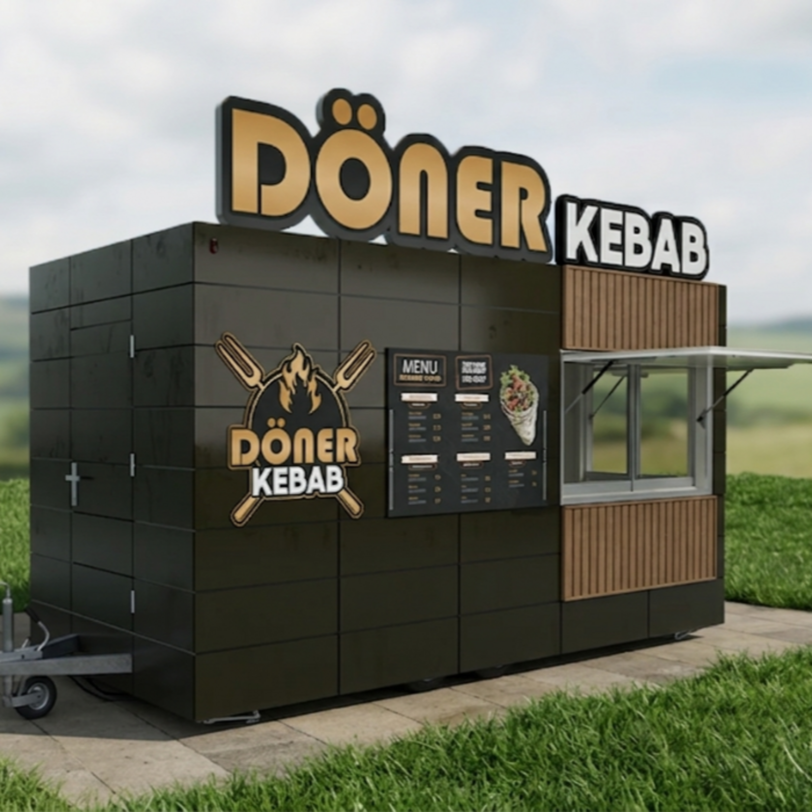 NIEWIADÒW Professioneller Döner Kebab Foodtrailer Niewiadow 5,2 M