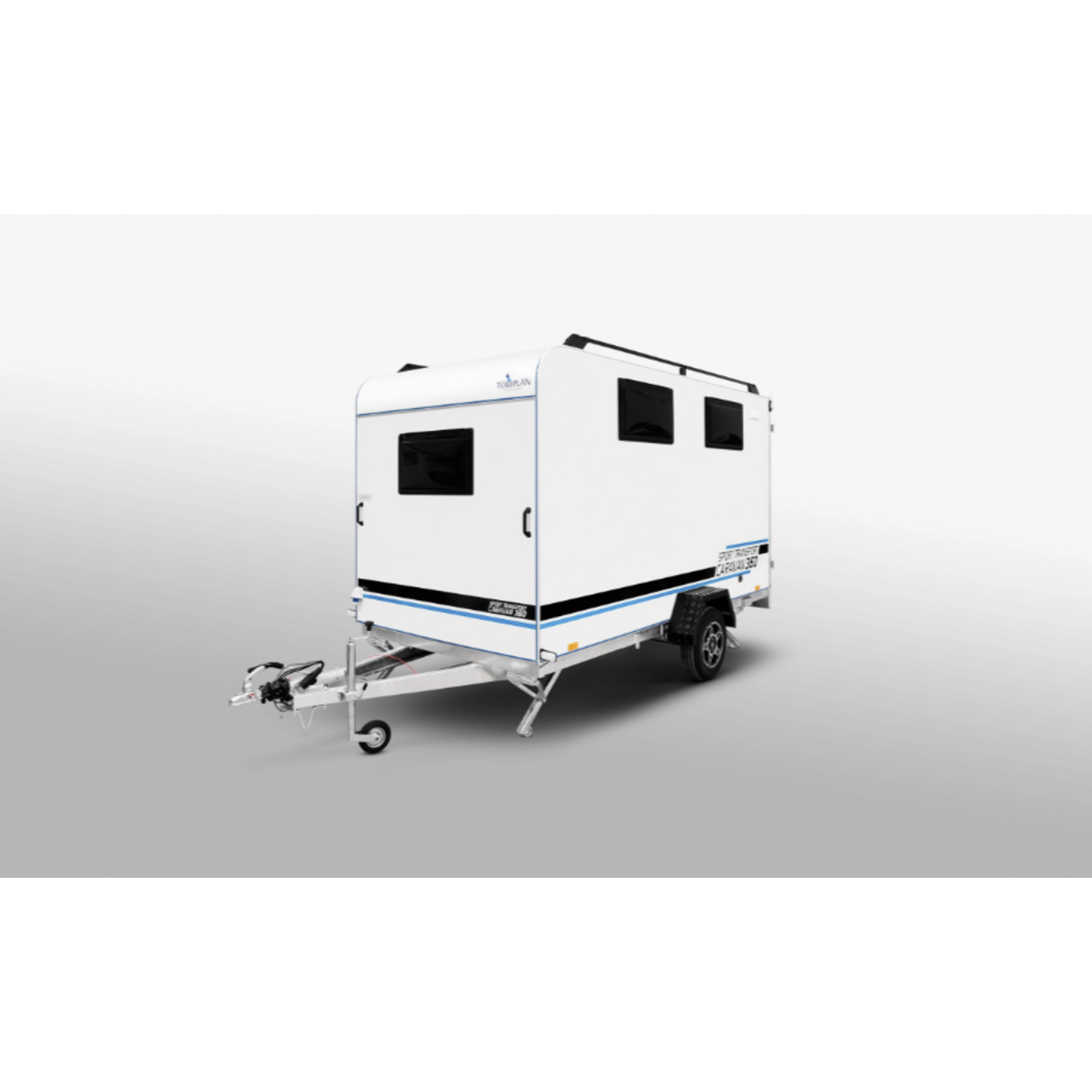 TOMPLAN Sportscaravan 360 – Caravane de transport sportif 3600 x 1800 x 1900 mm, 1300 kg