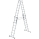 Roossien Aluminium dubbele ladder, verstelbaar, 4x8 sporten
