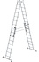Aluminium dubbele ladder, verstelbaar, 4x8 sporten Aluminium dubbele ladder, verstelbaar, 4x8 sporten