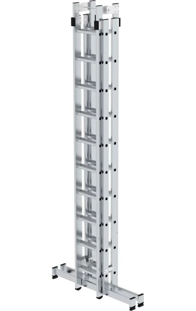 Munk Aluminium dubbele ladder, verstelbaar, 4x10 sporten Munk Aluminium dubbele ladder, verstelbaar, 4x10 sporten