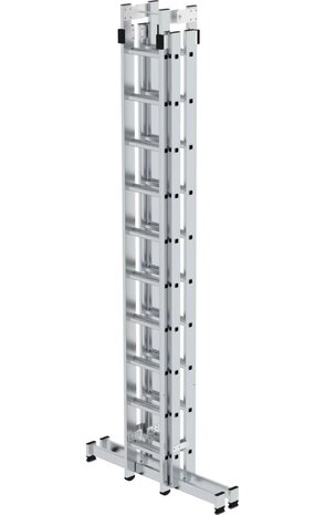Munk Aluminium dubbele ladder, verstelbaar, 4x10 sporten Munk Aluminium dubbele ladder, verstelbaar, 4x10 sporten