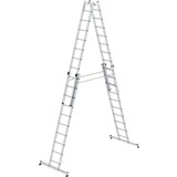 Munk Aluminium dubbele ladder, verstelbaar, 4x10 sporten Munk Aluminium dubbele ladder, verstelbaar, 4x10 sporten
