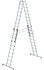 Aluminium dubbele ladder, verstelbaar, 4x10 sporten Aluminium dubbele ladder, verstelbaar, 4x10 sporten