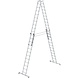 Roossien Aluminium dubbele ladder, verstelbaar, 4x12 sporten