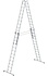 Aluminium dubbele ladder, verstelbaar, 4x12 sporten Aluminium dubbele ladder, verstelbaar, 4x12 sporten