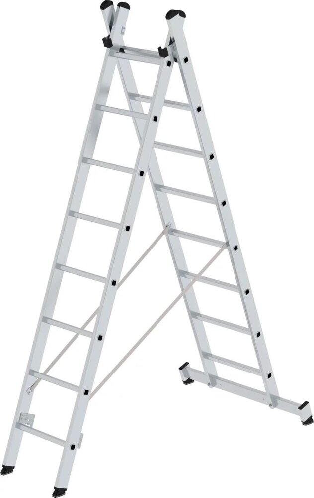 Roossien 2-delige aluminium reformladder, 2x8 sporten
