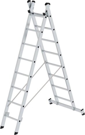 Roossien 2-delige aluminium reformladder, 2x8 sporten