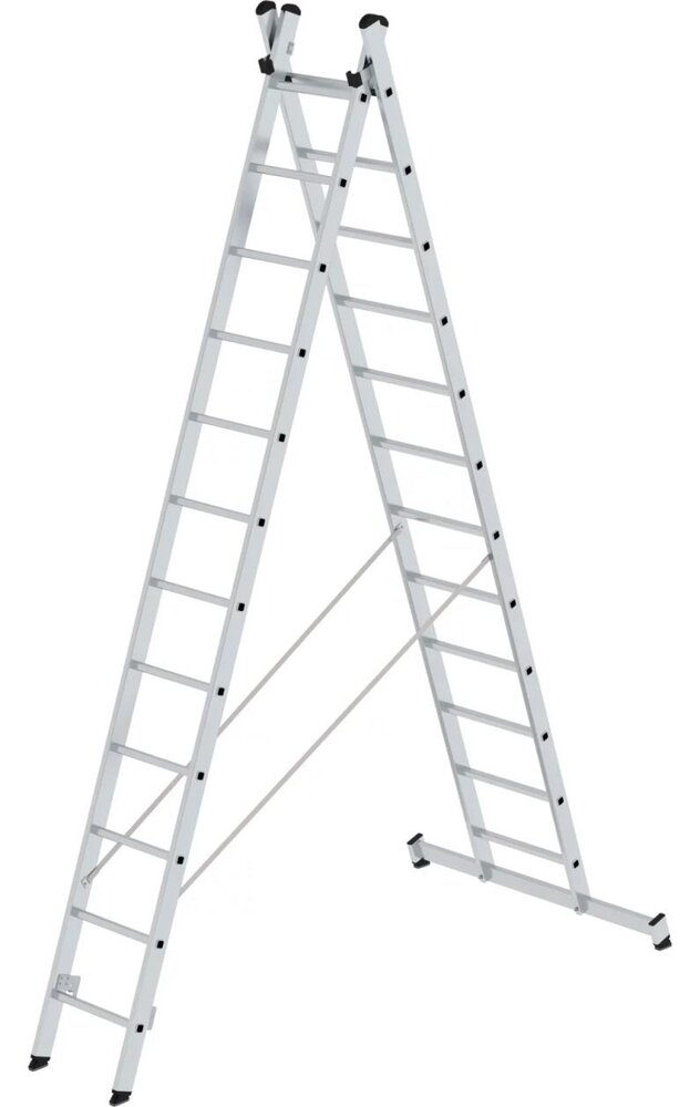 Munk 2-delige aluminium reformladder, 2x12 sporten Munk 2-delige aluminium reformladder, 2x12 sporten
