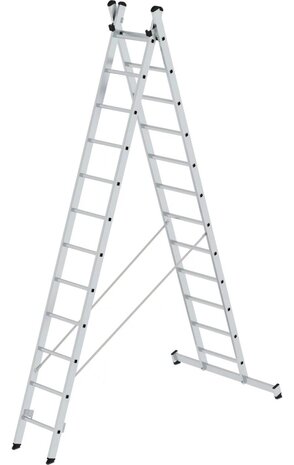 Munk 2-delige aluminium reformladder, 2x12 sporten Munk 2-delige aluminium reformladder, 2x12 sporten