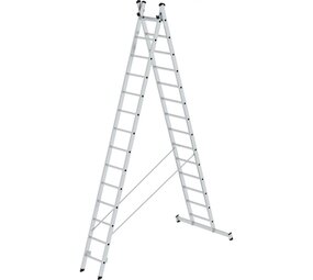 Munk 2-delige aluminium reformladder, 2x14 sporten Munk 2-delige aluminium reformladder, 2x14 sporten