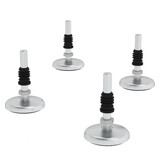 Roossien Set (4 stuks) ronde scharnierbare voetplaten Ø80mm, rubberen bodem