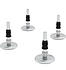 Set (4 stuks) ronde scharnierbare voetplaten Ø80mm, rubberen bodem Set (4 stuks) ronde scharnierbare voetplaten Ø80mm, rubberen bodem