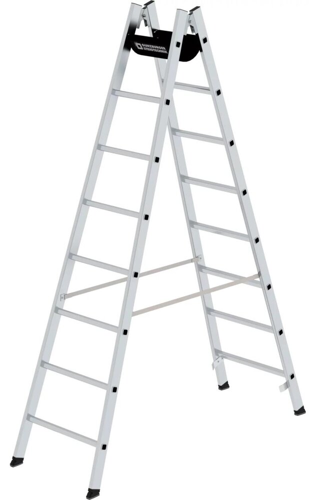 Munk Aluminium dubbele ladder, 2x8 sporten Munk Aluminium dubbele ladder, 2x8 sporten