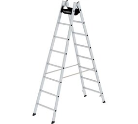Munk Aluminium dubbele ladder, 2x8 sporten Munk Aluminium dubbele ladder, 2x8 sporten