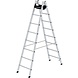 Munk Aluminium dubbele ladder, 2x8 sporten Munk Aluminium dubbele ladder, 2x8 sporten